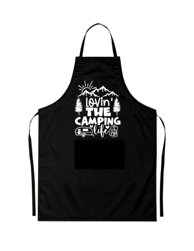Sort personalizat lovin the camping life pentru bucatarie si gratar
