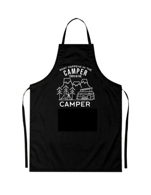Sort personalizat what happens in camper pentru pasionatii de camping si gratare in aer liber