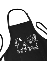 Sort personalizat keep it simple camping cu design minimalist pentru gatit in natura