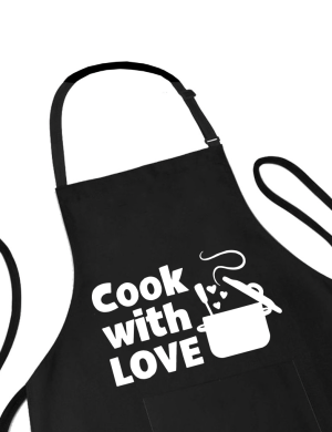 Sort personalizat cook with love camping pentru pasionatii de gatit in aer liber