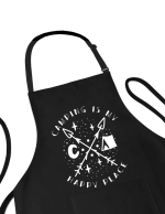 Sort personalizat camping is my happy place pentru gatit in aer liber