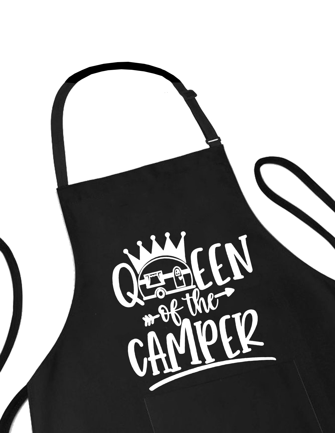 Sort personalizat queen of the camper cod PRZ-0008-SORT 1 Sort personalizat queen of the camper pentru pasionatele de camping si gatit in natura