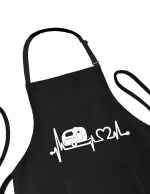 Sort personalizat heartbeat rulota camping afișând un design cu grafică de puls și siluetă de rulotă