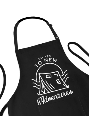 Sort personalizat say yes to new adventures pentru camping si gratar