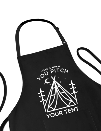 Sort personalizat home pitch your tent cu grafica tematica de camping