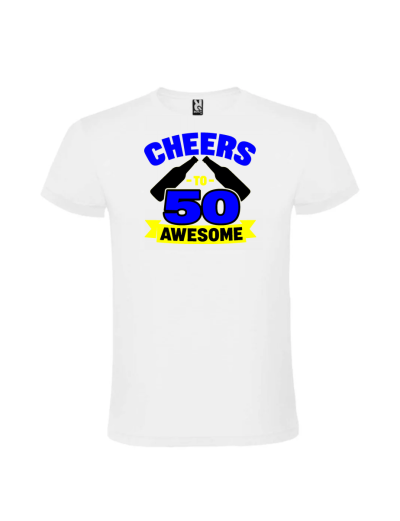 Tricou cadou 50 ani cheers awesome pentru barbati