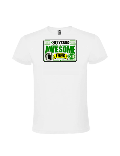 Tricou aniversar 30 ani years awesome 1996 personalizat pentru barbati