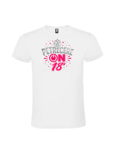 Tricou majorat petrecere on disco 18 ani personalizat pentru fete