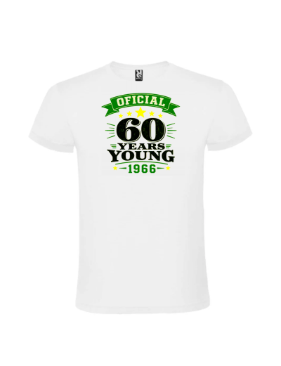 Tricou aniversar 60 ani years young pentru barbati, cadou personalizat