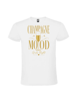Tricou majorat champagne mood 18 ani personalizat pentru fete cu grafica eleganta