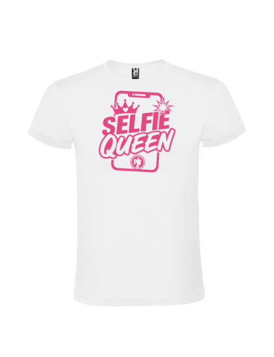 Tricou majorat selfie queen 18 ani pentru fete, design modern pentru petrecerea de 18 ani