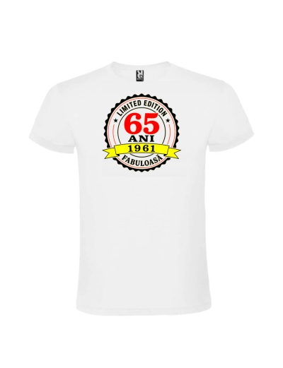Tricou aniversar 65 ani fabuloasa design elegant pentru cadou