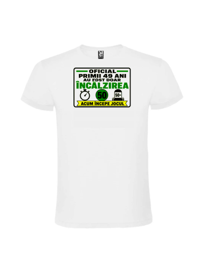 Tricou aniversar 50 ani primii 49 incalzirea negru pentru barbati