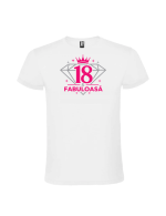 Tricou majorat 18 ani fabuloasa cu design diamant si text personalizat