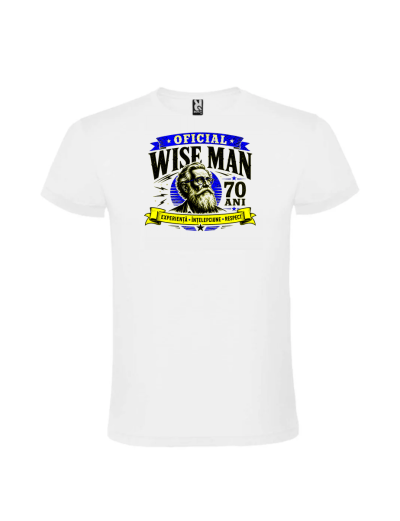 Tricou cadou 70 ani wise man personalizat pentru barbati