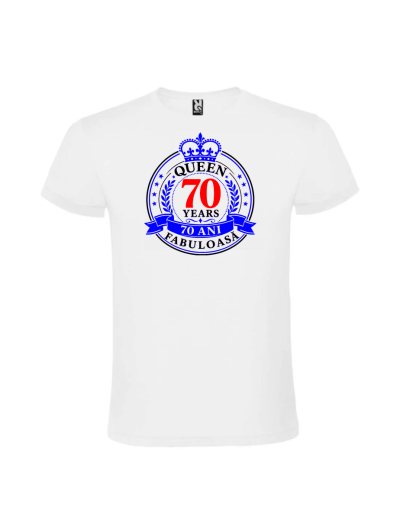Tricou cadou 70 ani vintage queen personalizat pentru aniversare