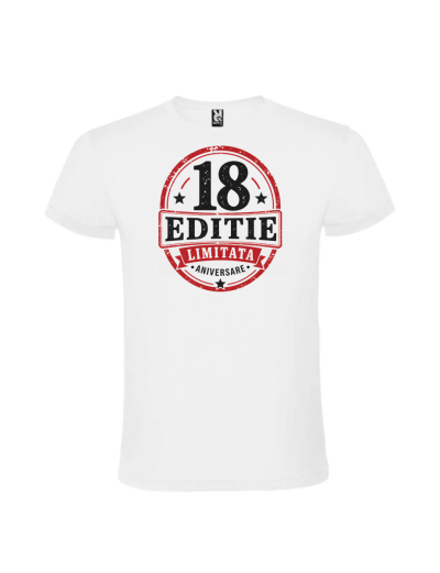 Tricou majorat editie limitata 18 ani personalizat pentru fete de la Panda Roz