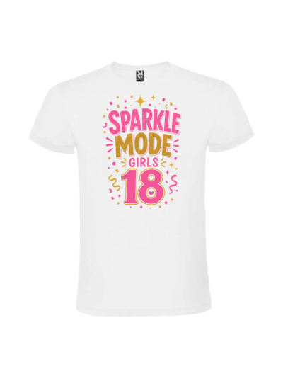 Tricou majorat sparkle mode confetti 18 ani personalizat de la Panda Roz