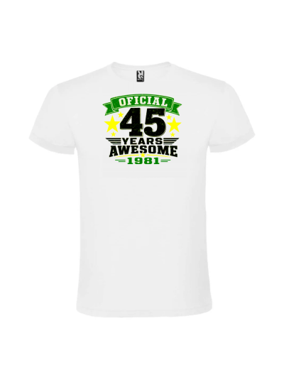 Tricou aniversar 45 ani years awesome pentru barbati de la Panda Roz