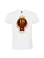 Tricou majorat oficial sigiliu fete 18 ani design roz si negru