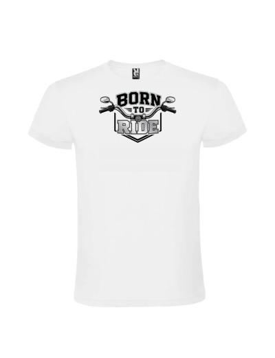 Tricou majorat born to ride moto 18 ani pentru baieti cu design motocicleta