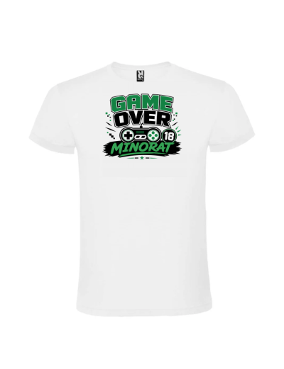 Tricou majorat game over personalizat pentru baieti la 18 ani