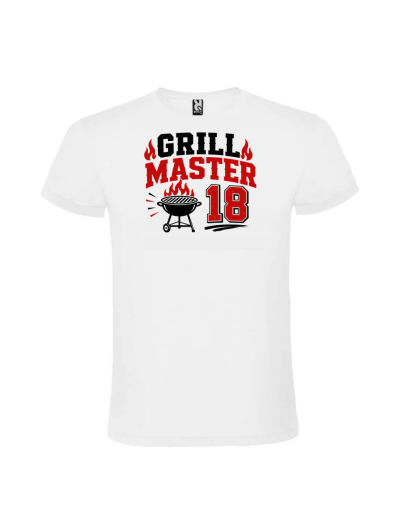 Tricou majorat grill master 18 ani personalizat pentru petrecerea de majorat a unui baiat