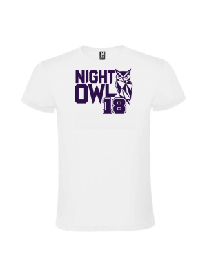 Tricou majorat night owl bufnita 18 ani personalizat pentru baieti