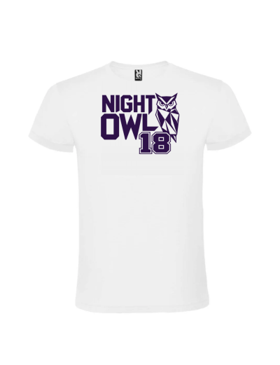Tricou majorat night owl bufnita 18 ani personalizat pentru baieti