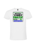 Tricou cadou 40 ani nivel finalizat pentru barbati design gamer