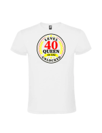 Tricou aniversar 40 ani queen cu design Level 40 Queen