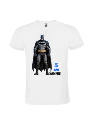 Tricou personalizat copii batman nume si varsta cu grafica Batman si text personalizabil