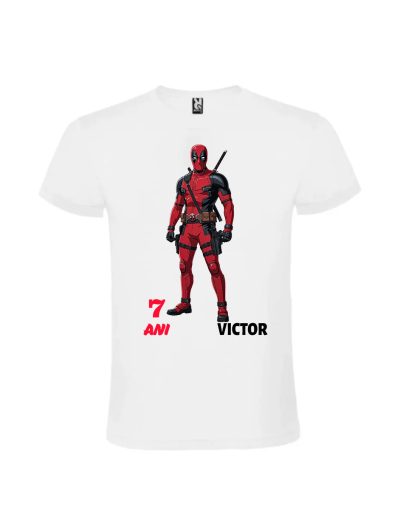 Tricou deadpool copii cadou aniversare personalizat