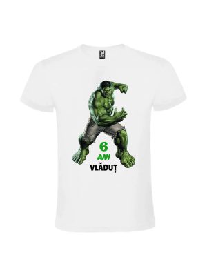 Tricou cu Hulk pentru zi de nastere personalizat pentru copii