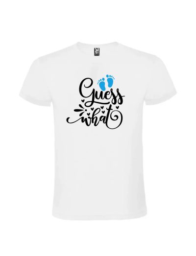 Tricou guess what ghici ce vom avea un bebelus baiat pentru anuntarea sarcinii