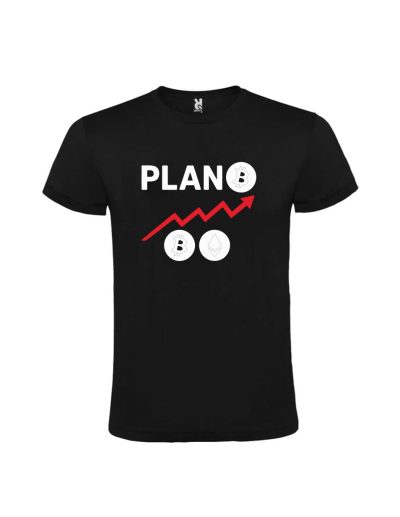 Tricou plan b traderi monede virtuale negru cu design tematic crypto