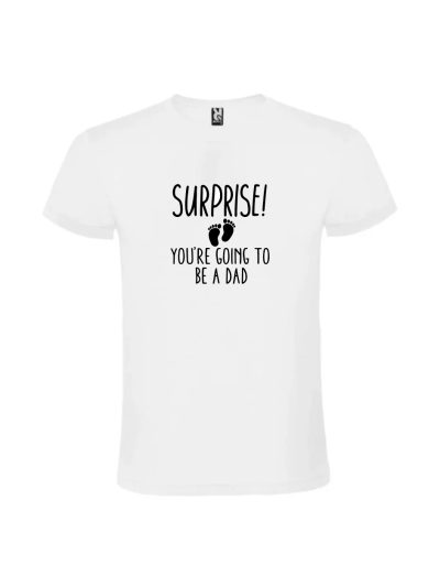 Tricou surpriza vei deveni tata personalizat cu mesaj pentru anunt sarcina