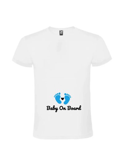 Tricou baby on board baiat personalizat pentru gravide